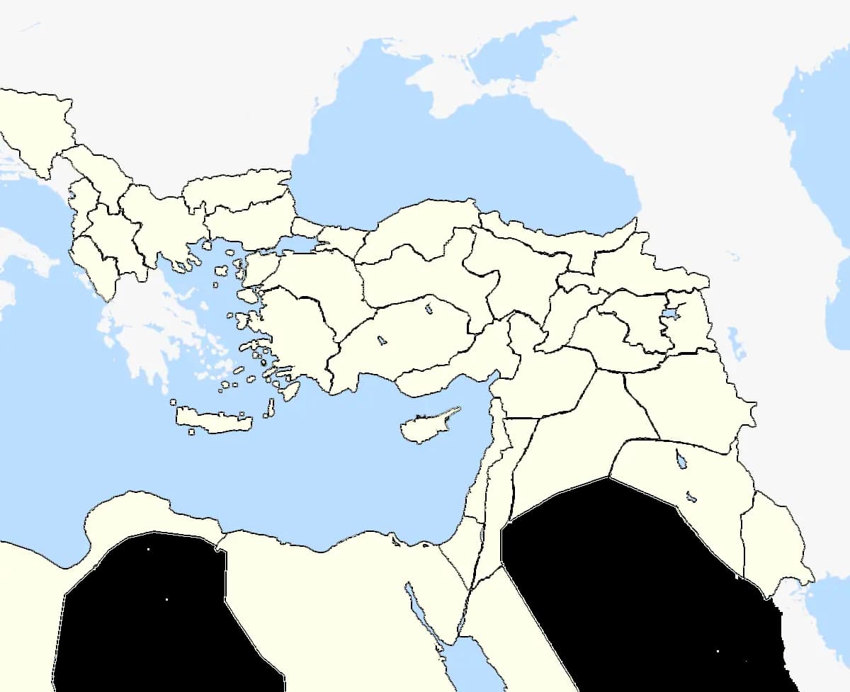 Osmanlı Genişleme Haritası harita önizlemesi